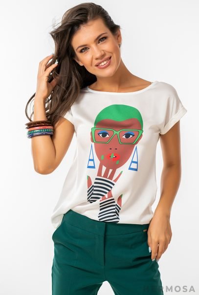 Lady Fashion Green T-Shirt