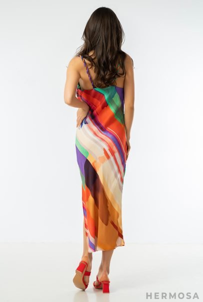 Lady Naila Printed Satin Dress