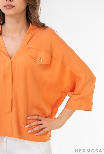 Lady Riana Viscose Salmon Shirt