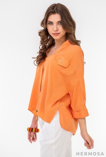 Lady Riana Viscose Salmon Shirt