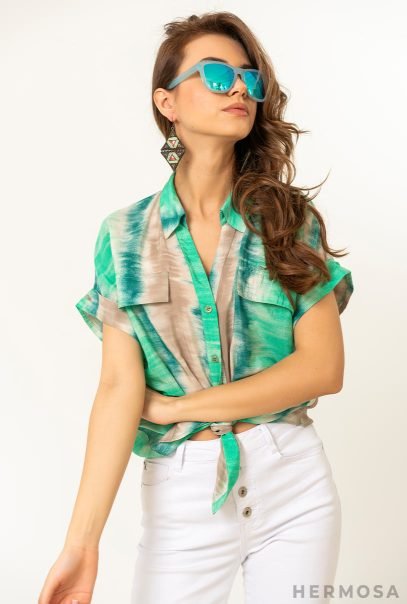 Lady Stefany Aquamarine Shirt