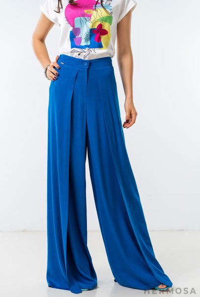 Unique Blue Overlapping Trousers