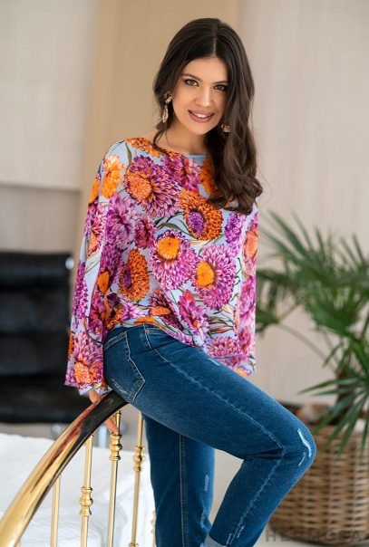 Vibrant Multicolored Women Summer Blouse