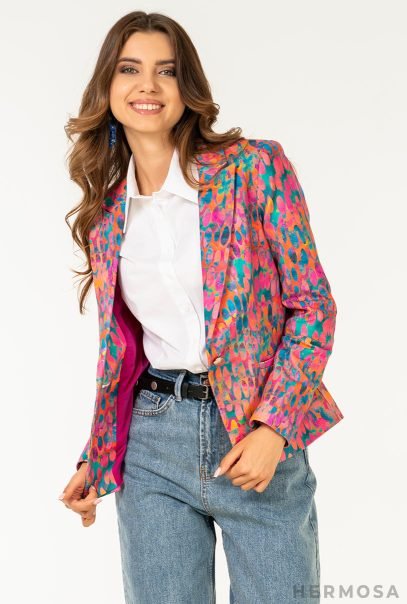 Scarlet Cotton Multicolor Blazer