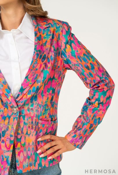 Scarlet Cotton Multicolor Blazer