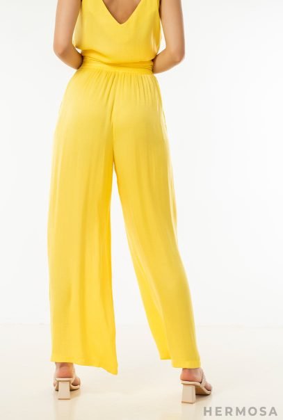 Yellow Satin Trousers