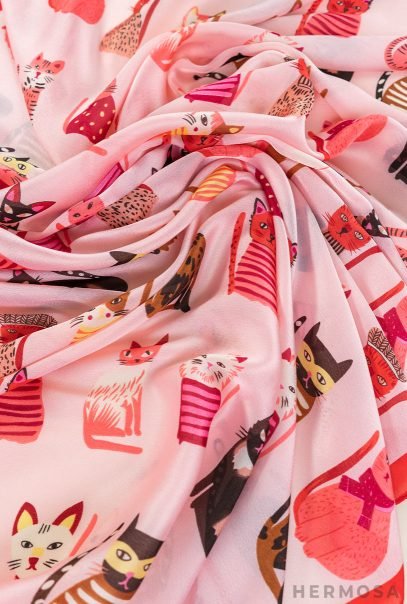 Luxury Pink Cats Scarf Collection