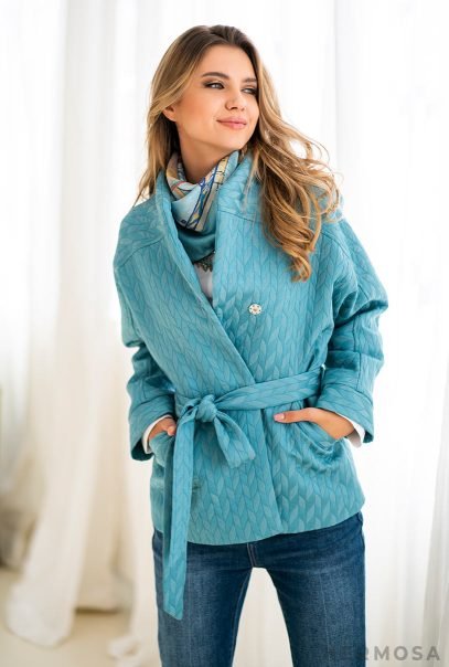 Jacquard Turquoise Jacket