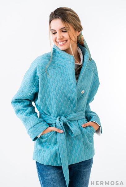 Jacquard Turquoise Jacket