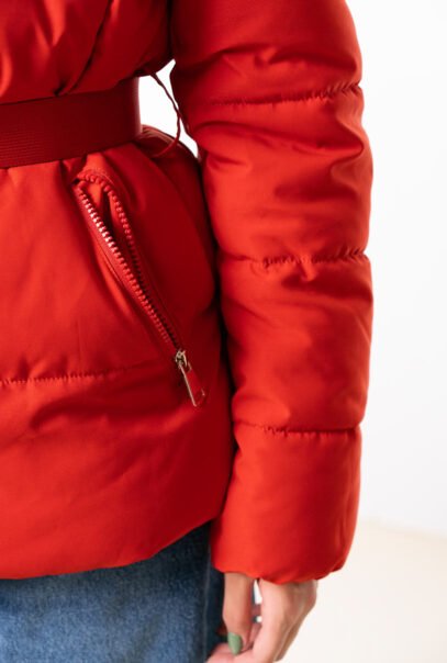 Elegant Women`s Waterproof Red Jacket