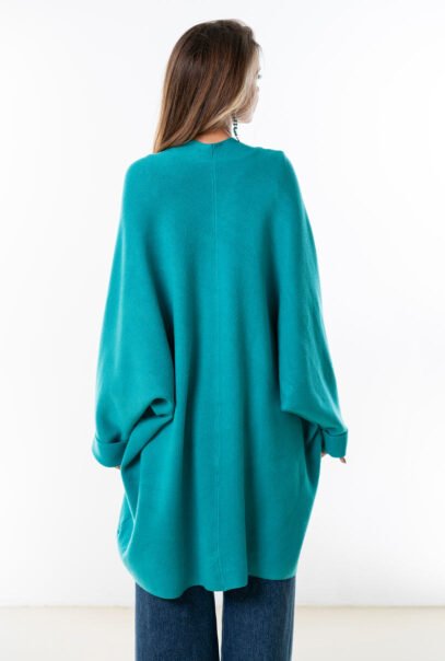 Oversize Turquoise Cardigan