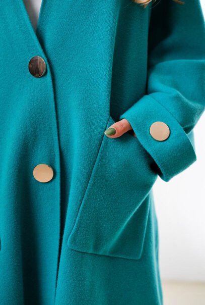 Oversize Turquoise Cardigan